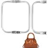 Vxiwscy Set di 2 Telai per Borse a U in Alluminio,Chiusura Borsa Uncinetto, Manico Interno a Forma di U, per Creazioni Fai da Te, Resistenti e Eleganti, Facile da installare (20 * 9)