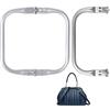 Vxiwscy Set di 2 Telai per Borse a U in Alluminio,Chiusura Borsa Uncinetto, Manico Interno a Forma di U, per Creazioni Fai da Te, Resistenti e Eleganti, Facile da installare (16 * 9)