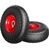 ® Set di 2 Ruote per Carrello Gomma piena Capacità Carico 200 kg PU Anti