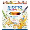 Giotto stilnovo maxi - pastelli colorati triangolari - astuccio 18 pz