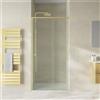 Parama Nicchia doccia 100cm scorrevole vetro 8mm trasparente anticalcare profili oro spazzolato h200 | Gili