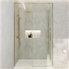 Parama Box doccia 130x80cm scorrevole profili oro spazzolato vetro 8mm trasparente anticalcare h200 | Gili