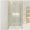 Parama Box doccia 120x80cm scorrevole profili oro spazzolato vetro 8mm trasparente anticalcare h200 | Gili