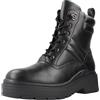 Liu Jo Andrea 2 Stivaletti Alla Caviglia, Pelle Nera, Suola Platform, Modello SF5095 EX014, Taglia 38