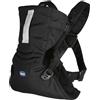 Chicco Easyfit Marsupio Neonati Ergonomico Per Bebè E Bambini Dalla Nascita A 9 Kg, Porta Bebè Semplice E Intuitivo Da Indossare, Fronte Mamma E Fronte Strada, Nero, 1 Unità, Confezione da 1