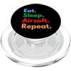 Tactical Echo Eat Sleep Airsoft Repeat per giocatori e amanti di softair PopSockets PopGrip per MagSafe