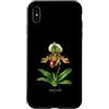 The Botany Bureau Custodia per iPhone XS Max Illustrazione della pianta dell'orchidea pantofola della signora Paphiopedilum