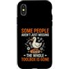 Engineer Humorous Toolbox Gone Tech Custodia per iPhone X/XS Sarcastico divertente dire che alcune persone sono solo scomparse