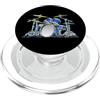 Jeff Hobrath divertente, batteristi, batteria, set, cartone animato, illustrazione PopSockets PopGrip per MagSafe