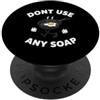 Cast Iron Skillet Chef Club Apparel Cast Iron Skillet Funny Dont Use Any Soap Retro Pan PopSockets PopGrip Adesivo