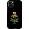 The Botany Bureau Custodia per iPhone 11 Pro Illustrazione della pianta dell'orchidea pantofola della signora Paphiopedilum