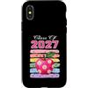 Senior Class Of 2027 Preppy Apple Sapphi Custodia per iPhone X/XS Classe senior del 2027 Carino Preppy Apple High School Graduate
