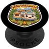 Happy Camper RV Camping Pun Joke Camp Lo Happy Camper RV Camping Pun Joke Amante del Camp Caravan Van PopSockets PopGrip Adesivo