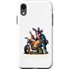 Bunny Meccanico Estetica Officina Moto U Custodia per iPhone XR La Mia Moto È A Posto Scena Comica Di Centauro