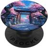 Japanese Aesthetic Styles Gifts Tempio giapponese Torii Gate Sakura Cherry Blossom Tori PopSockets PopGrip Adesivo