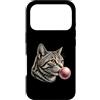 Vintage Cat Bubblegum Aesthetic Style Ca Custodia per iPhone 17 Pro Gatto rosa Bubble Gum carino gatto amante grafica donna gatto