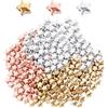 COACOM 600 perline distanziatrici a forma di stella, perforate, con stella a cinque punte, kit per la creazione di gioielli, adatte per bracciali, collane, orecchini, ciondoli fai da te (oro, argento, oro