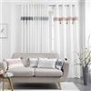 Douceur d'Intérieur Morbidezza di interni, tenda con occhielli 140 x 240 cm, in cotone tinta unita con top ricamato con pompon amaya rosa