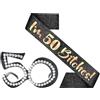 YSJCHEBS 1 Pezzo di Occhiali per Il 50°, 1 Pezzo di Cintura per La Cerimonia del 50°, Occhiali da Sole novità, Occhiali per Il 50° Compleanno, Occhiali per La Festa di Compleanno