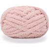 Zituop Filato di ciniglia grosso per lavori a maglia a mano, filato super morbido per coperte Jumbo (rosa chiaro)