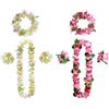 TYFGRT Ghirlanda Hawaiana Da 2 Pezzi, Ghirlanda Di Fiori Colorati, Collana Di Fiori Hawaiani, Abito Da Spiaggia Tropicale, Abito Da Hula, Adatto Per Cheerleader, Feste In Spiaggia E Balli Studenteschi