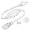 Jandei - Kit Raddrizzatore per Strisce LED Larghe a 220 V, Potenza Massima 15 A 3300 W, Grado di Protezione IP65 per Esterni. Include Spina, Pin del Connettore da 15 mm e Tappo di Chiusura