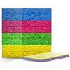 QEEQPF Spugna per pulizia ecologica, 100% cellulosa naturale, confezione da 8, antigraffio, durevole, riutilizzabile e biodegradabile, compressa, colori assortiti