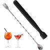 Dumhuts Set di Pestello da Cocktail in Acciaio Inox e Cucchiaio da Bar - Kit Cocktail per Mescolare, Concrescere Ghiaccio, Mojito Cucina Bar Ristorante