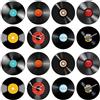 JDNFKG 16 Adesivi da Parete da Record in Vinile, Decorazioni in Stile retrò, Layout per Feste Musicali, Decorazioni per La Casa.
