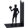 Balvi - Hamlet fermalibri decorativo in metallo di colore nero. Design originale