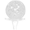 Amosfun Sfera Di Cristallo Decorativa Per Fontana Da Tavolo 3.15 Pollici Con Ruota Fengshui a Bolle in Vetro Resistente E Supporto Incluso Per Casa Ufficio Zen