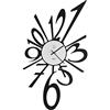 Arti & Mestieri Big-Big Bang - Orologio da Parete di Design 100% Made in Italy - in Ferro, 62 x 110 cm - Nero Goffrato