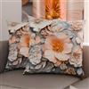 PETTI Artigiani Italiani - Coppia di Federe Cuscino 45x45 cm in Microfibra, Cuscini Arredo Camera da Letto, Divano, Salotto, Set 2 Fodere Copricuscino, Federa Floreale 05 20, 100% Made in Italy