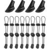 JDNFKG 8 Pezzi di Corda Elastica, 4 Pezzi di Piede Bastone da Trekking Copre, Outdoor Escursionismo Sacchetto Appeso Fibbia, Bastone da Passeggio Punta Coperchio di Protezione.