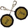 JOYOFREELY 2 Pezzi Contatore Manuale Punteggio Golf Rotondo ABS Compatto | Targa Bag Tag con Portachiavi, Uso per Allenamento e Raduni, Display Leggibile