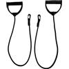 Generic Fascia di resistenza fitness per stepping machine 80 cm Pull Rope ABS manico in plastica casa palestra allenamento di forza nero accessorio per esercizi