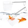 Generisch Rete da pesca con manico telescopico, in 2 pezzi | Retino per trote per uso esterno, lago, laghetto, ponte, kayak, barca, acquario, serbatoio