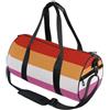 GuoChe Borsone sportivo rotondo leggero con tasca interna borsa da palestra per uomo donna borsone per viaggi sport tramonto Lesbian Pride Flag Lgbt Les