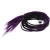TOGEVAL Treccia per Casco da Motociclista con Ventosa Rimovibile Coda di Cavallo Intrecciata Colori Sfumati Nero e Viola Accessorio per Passeggiate in Scooter e Bici Resistente al Vento