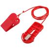 TOYANDONA Chiave di Sicurezza Rossa per Tapis Clip Ergonomica Curva in Plastica e Rame, Interruttore di Arresto Istantaneo per Allenamenti a Casa