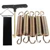 XIE Molla per trampolino XIE (130 mm) - 5 molle + 1 gancio + 1 fibbia triangolare - Ferro zincato + nylon - Triangolare - Unisex - Adulti