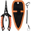 Generic Pinza da pesca con gancio a forbice in ferro leggero | Pinze per anelli Fendus Strumenti per Pescatori per Uomini Padri Pescatori Riva Fiume Lago Pesca alla Linea e per il
