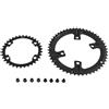 RichVibe Doppia corona per bici 53-39T 110BCD AL7075 per 105 R7000 R8000 DA9100 guarnitura nera 11s compatibile per parti di biciclette