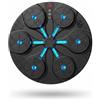 Gralara Music Boxing Bersaglio da Parete Pugno Pad Luminose Reattive Connessione Musica Materiale Adatto per Allenamento a Casa, Nero, Nero Freddo Musicale Da Boxe