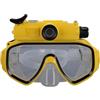 Plyisty Maschera da Snorkeling, Occhiali da Sub con Fotocamera Grandangolare 2K 100°