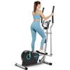 YOLEO Ellittica da Casa Silenziosa, 16 Livelli di Resistenza Regolabili, Volano da 6 kg, Sensore Cardiaco e Schermo LCD, Apparecchio Fitness Cardio Completo
