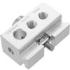 OFFIGAM Clip Scorrevole per Tavolo in Alluminio Fori 6mm e 1/4 Pollice | Argento, Inserti 8mm e Pad Antiscivolo, Montaggio Rapido per Campeggio