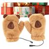 Generic Guanti riscaldati a forma di animale sveglio USB lavabili Smart Warming Mitts