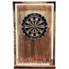 WEECO Bersaglio per Freccette in Legno di Pino con Illuminazione a LED, Vintage, Rivestimento da Parete per Armadietto