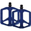Gettimore Pedali per bici da strada MTB in nylon con piattaforma larga | Corpo in plastica ingegneristica, perni antiscivolo, strisce riflettenti, peso 230 g, nero, blu, arancione, viola, rosso